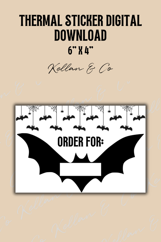 Thermal Sticker- Order For Bat {Digital Download}