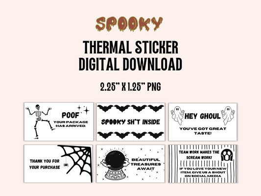 Spooky Thermal Sticker Pack {Digital Download}
